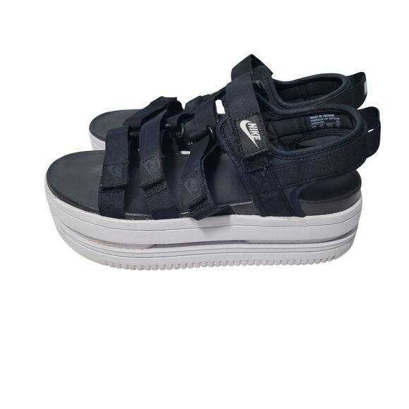 Nike Icon Classic Black& White Platform Sandals Size 9 72425-2780 - Picture 2 of 7